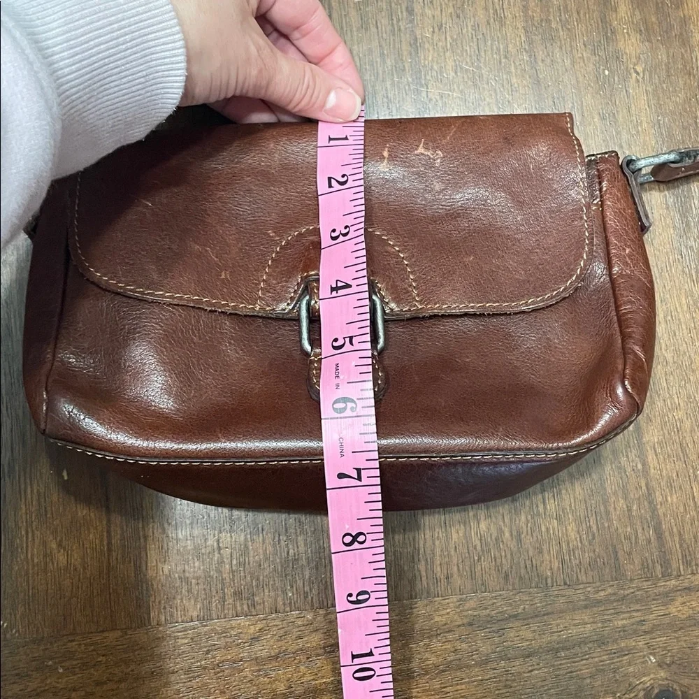 Jack Georges Brown Leather Crossbody Bag